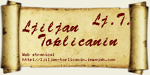 Ljiljan Topličanin vizit kartica